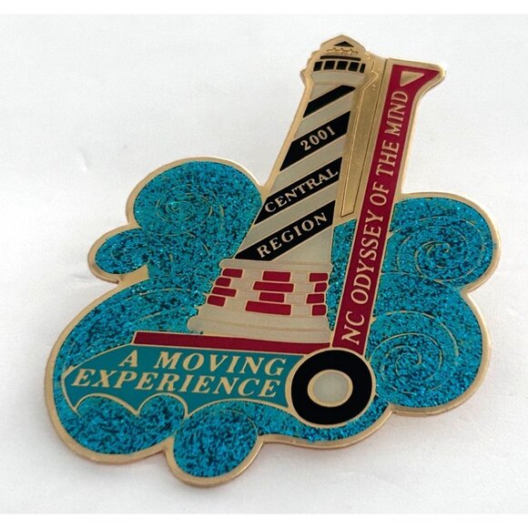 Vintage Odyssey of the Mind Lighthouse North Carolina Pin - Picture 1 of 3